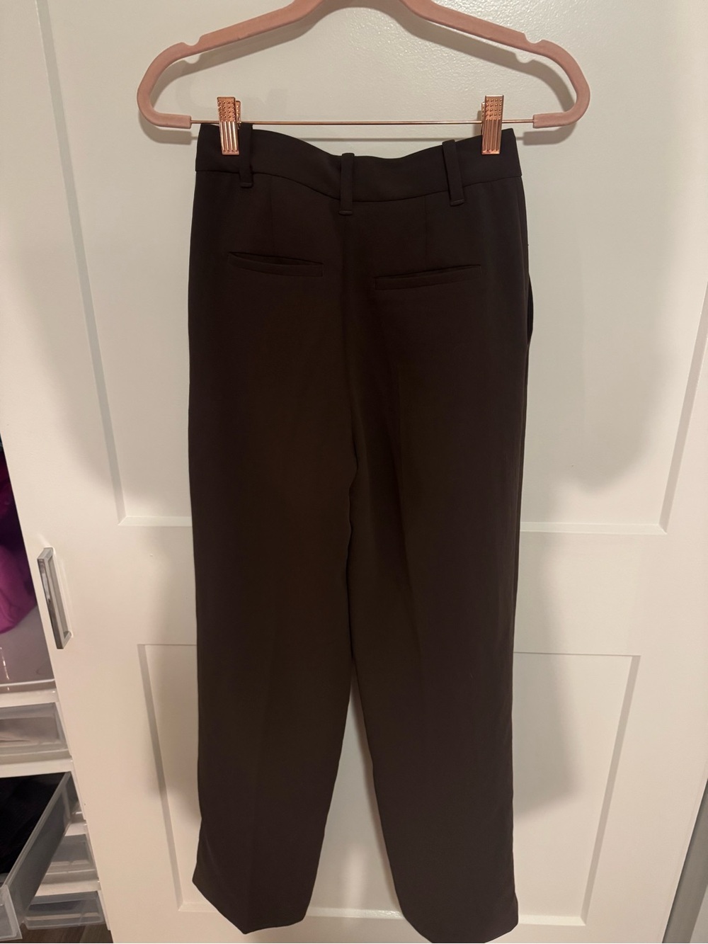 Aritzia Hi Rise Effortless Pants, rich mocha brown - Picture 15 of 16